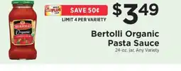 ShopRite Bertolli Organic Pasta Sauce offer