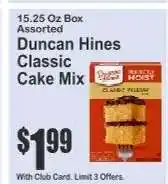 Key Food Duncan Hines Classic Cake Mix offer