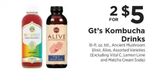 ShopRite GT's Kombucha Drinks offer