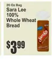 Key Food Sara Lee 100% Whole Wheat Bread offer