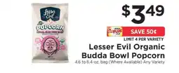 ShopRite Lesser Evil Organic Budda Bowl Popcorn offer