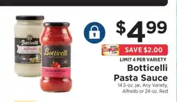 ShopRite Botticelli Pasta Sauce offer