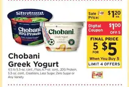 ShopRite Chobani Greek Yogurt offer