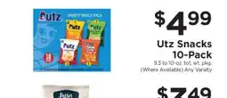 ShopRite Utz Snacks 10-Pack offer