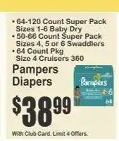 Key Food Pampers Diapers offer