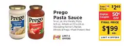 ShopRite Prego Pasta Sauce offer
