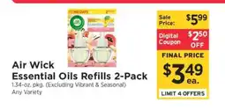 ShopRite Air Wick Essential Oils Refills 2-Pack offer