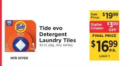 ShopRite Tide evo Detergent Laundry Tiles offer
