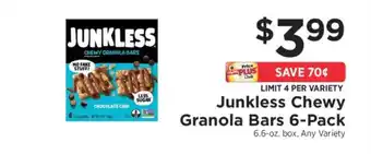 ShopRite Junkless Chewy Granola Bars 6-Pack offer