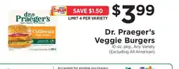 ShopRite Dr. Praeger's Veggie Burgers offer