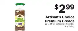 ShopRite Artisan’s Choice Premium Breads offer