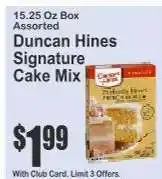 Key Food Duncan Hines Signature Cake Mix offer