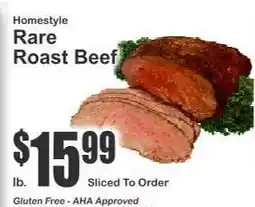 Key Food Homestyle Rare Roast Beef offer
