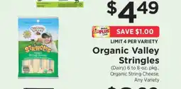 ShopRite Organic Valley Stringles offer