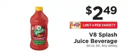 ShopRite V8 Splash Juice Beverage offer