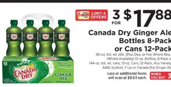 ShopRite Canada Dry Ginger Ale offer