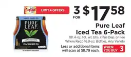 ShopRite Pure Leaf Iced Tea 6-Pack offer