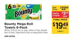 ShopRite Bounty Mega Roll Towels 6-Pack offer