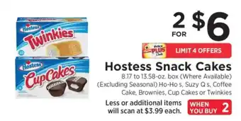 ShopRite Hostess Snack Cakes offer