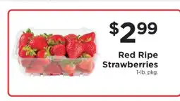 ShopRite Red Ripe Strawberries offer