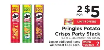 ShopRite Pringles Potato Crisps Party Stack offer