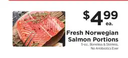 ShopRite Fresh Norwegian Salmon Portions offer