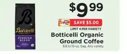 ShopRite Botticelli Organic Ground Coffee offer