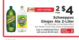 ShopRite Schweppes Ginger Ale 2-Liter offer