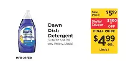 ShopRite Dawn Dish Detergent offer