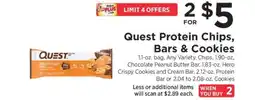 ShopRite Quest Protein Chips, Bars & Cookies offer