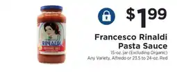 ShopRite Francesco Rinaldi Pasta Sauce offer