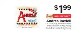 ShopRite Andrea Ravioli offer