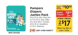 ShopRite Pampers Diapers Jumbo Pack offer