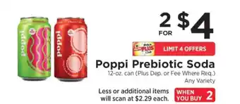 ShopRite Poppi Prebiotic Soda offer