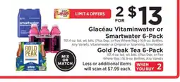 ShopRite Glacéau Vitaminwater or Smartwater 6-Pack offer