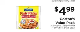ShopRite Gorton's Value Pack offer