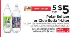 ShopRite Polar Seltzer or Club Soda 1-Liter offer