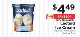 ShopRite Lactaid Ice Cream offer