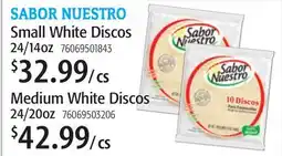 Restaurant Depot Small White Discos 24/14oz, Medium White Discos 24/20oz offer