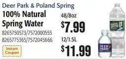 Restaurant Depot Deer Park & Poland Spring 100% Natural Spring Water offer