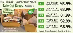 Restaurant Depot Take Out Boxes offer