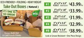 Restaurant Depot Take Out Boxes offer