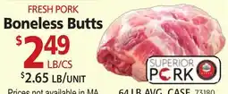 Restaurant Depot FRESH PORK Boneless Butts offer