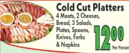 Marino's Supermarket Cold Cut Platters offer