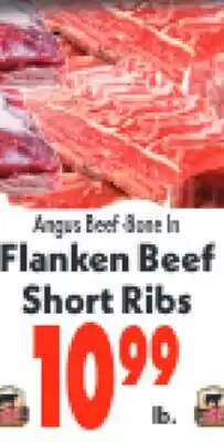 Marino's Supermarket Angus Beef Bone In Flanken Beef Short Ribs offer