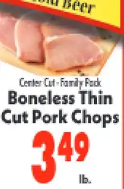Marino's Supermarket Center Cut - Family Pack Boneless Thin Cut Pork Chops offer