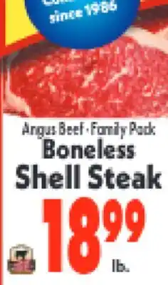 Marino's Supermarket Angus Beef · Family Pack Boneless Shell Steak offer