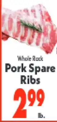 Marino's Supermarket Whole Rock Pork Spare Ribs offer