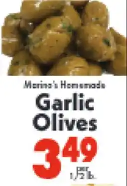 Marino's Supermarket Marina's Homemads Garlic Olives offer