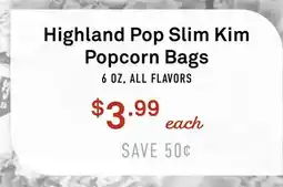 Standard Market Highland Pop Slim Kim Popcorn Bags offer
